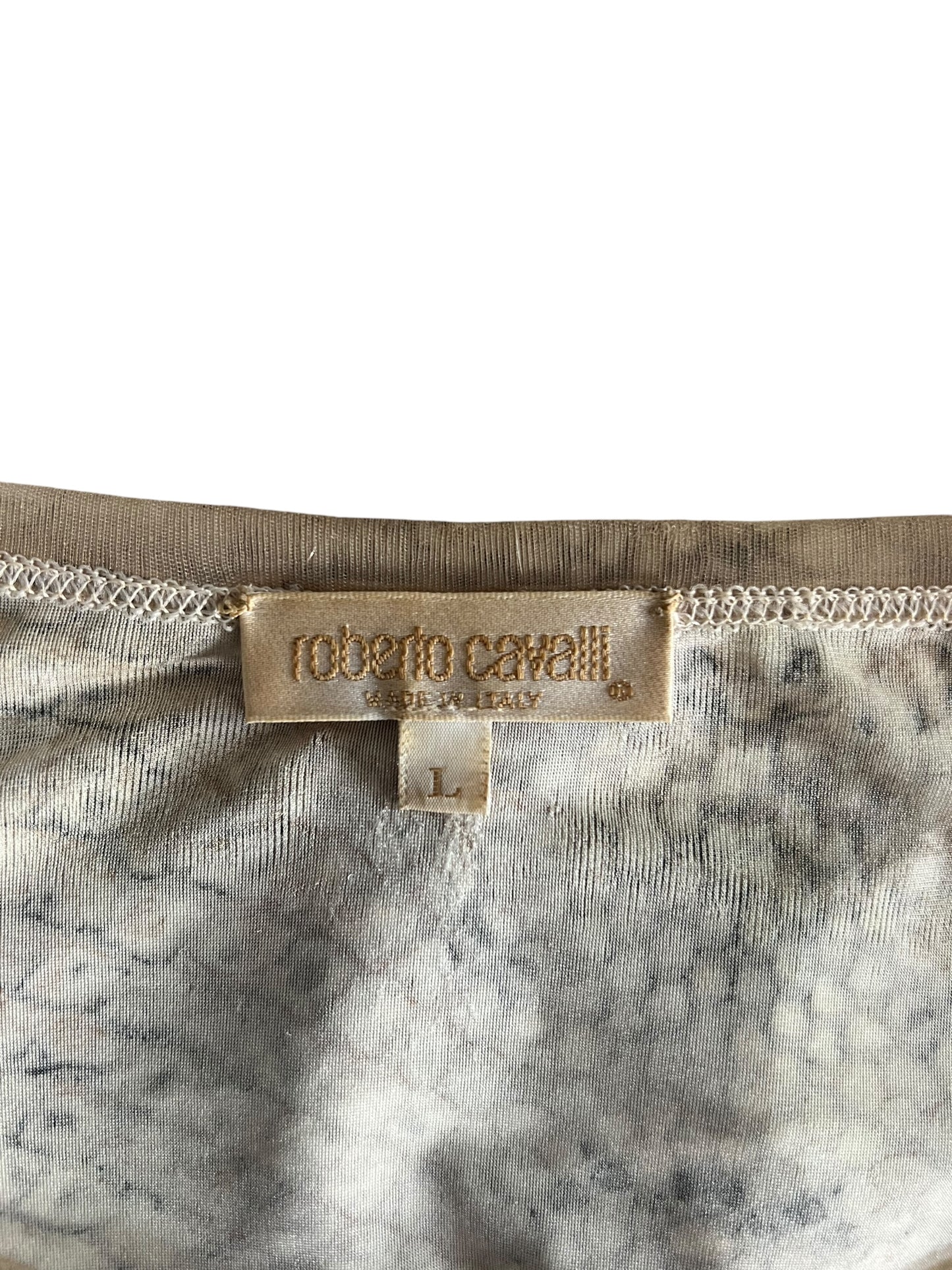 ROBERTO CAVALLI S/S 1998 Python Print Oversized Top (L)