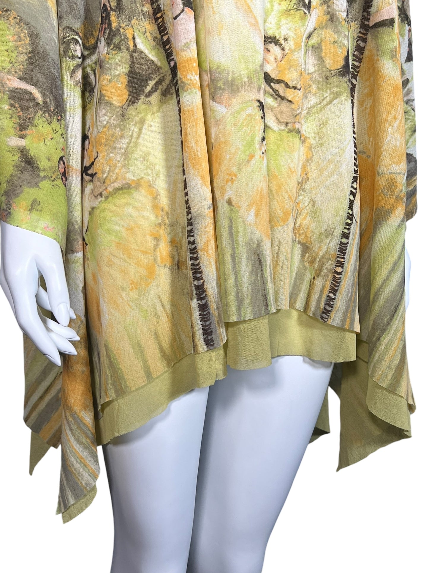 JEAN PAUL GAULTIER S/S 2002 "Ballerinas" Edgar Degas Print Poncho (OS)