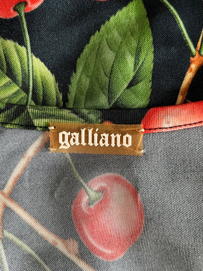GALLIANO 2000s Cherry Print Sleeveless Dress (S)