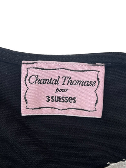 CHANTAL THOMASS Coquette Black & White Ribbon Detail Dress (S-M)