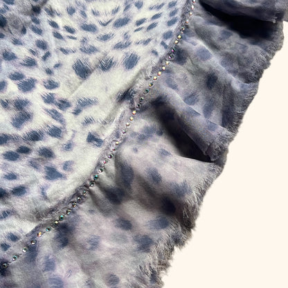 Roberto Cavalli S/S 2000 Purple Leopard Silk Mini Dress