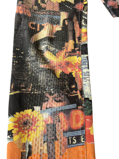 ROBERTO CAVALLI 2000s City Collage Print Jeans (S)