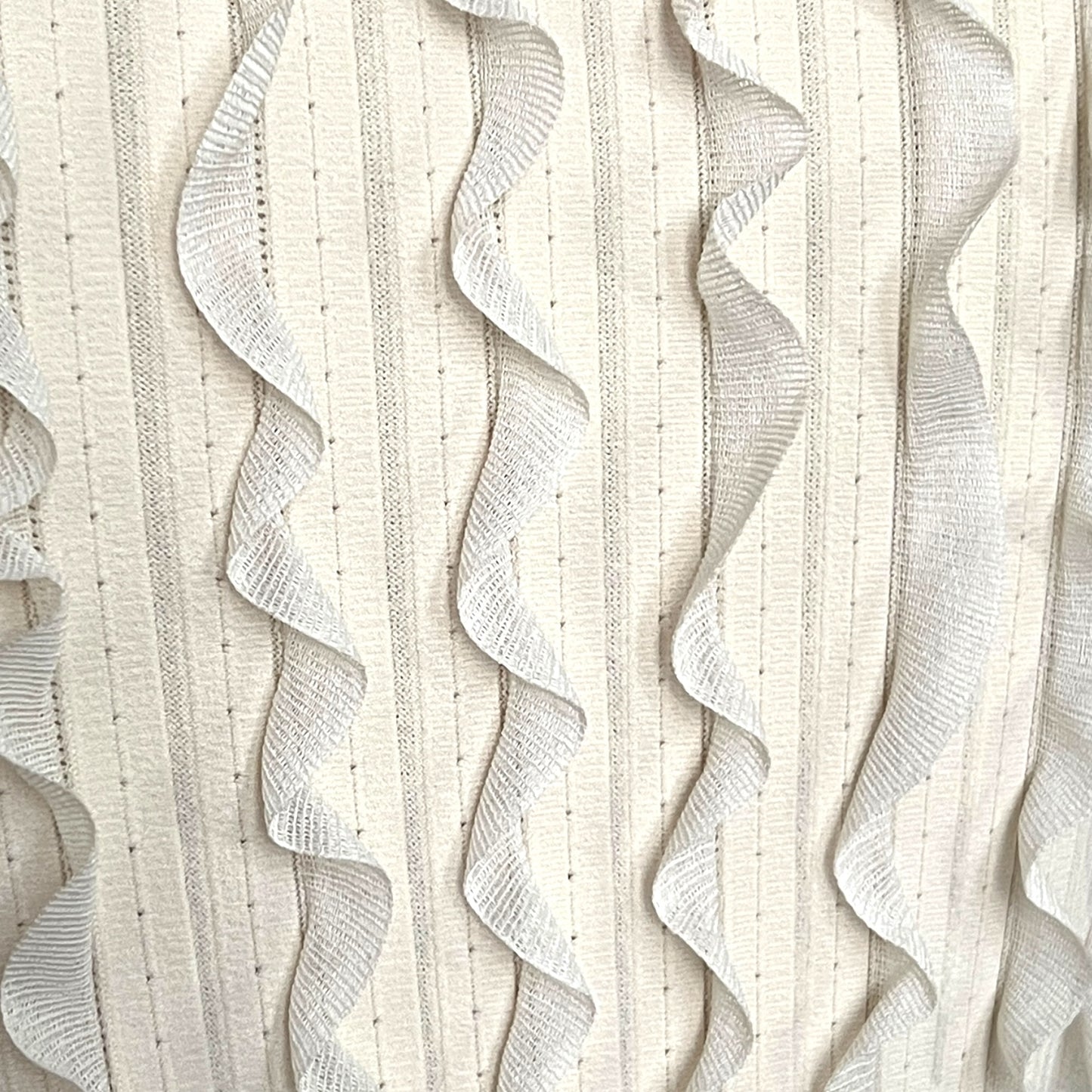 Alaïa F/W 2021 Ivory Ruffled Knit Dress