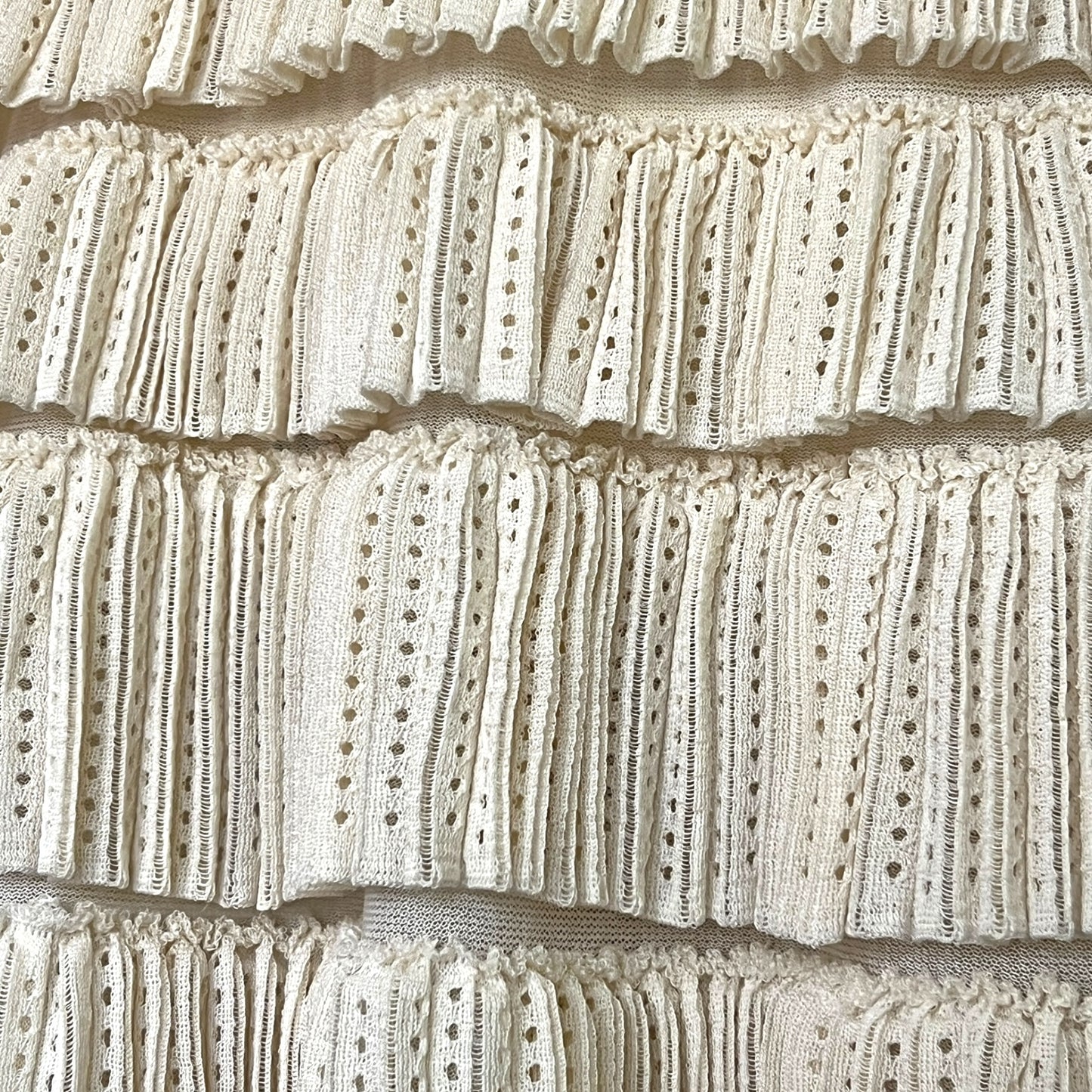 Alaïa F/W 2021 Ivory Ruffled Knit Dress