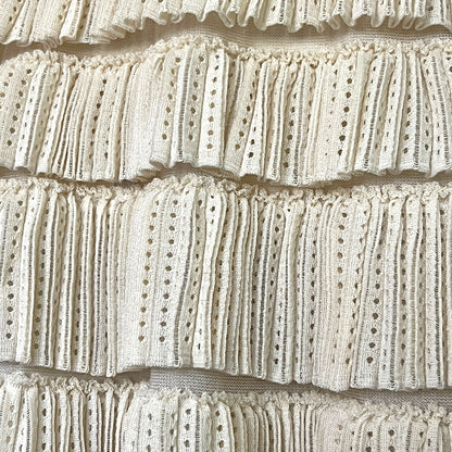 Alaïa F/W 2021 Ivory Ruffled Knit Dress