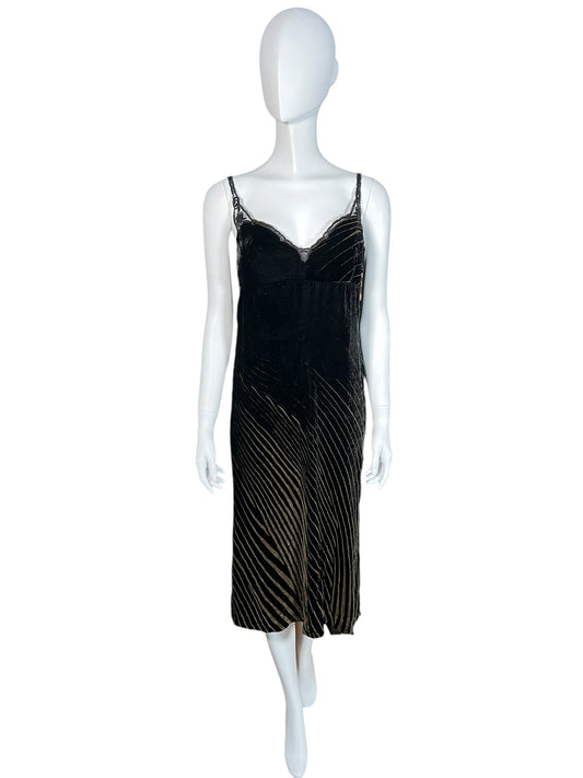 VALENTINO 1998 Even Gown Dress with Slit (L)