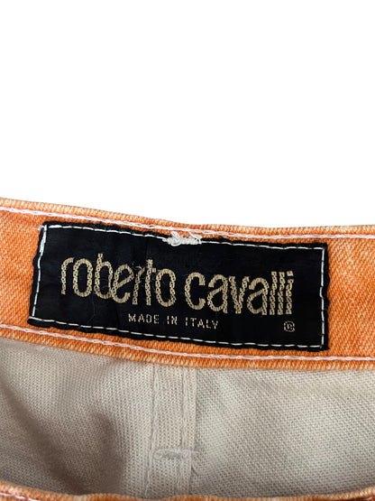 ROBERTO CAVALLI 2000s City Collage Print Jeans (S)