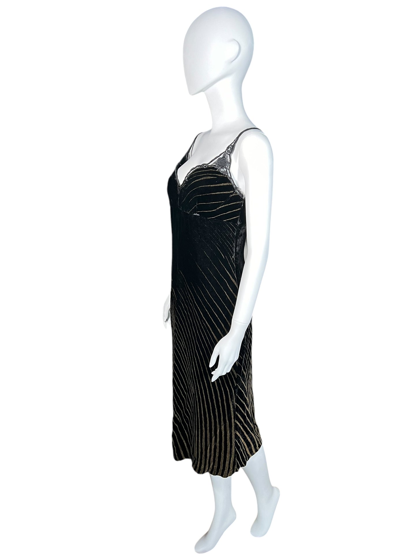 VALENTINO 1998 Even Gown Dress with Slit (L)