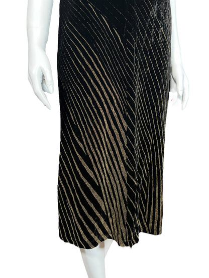VALENTINO 1998 Even Gown Dress with Slit (L)
