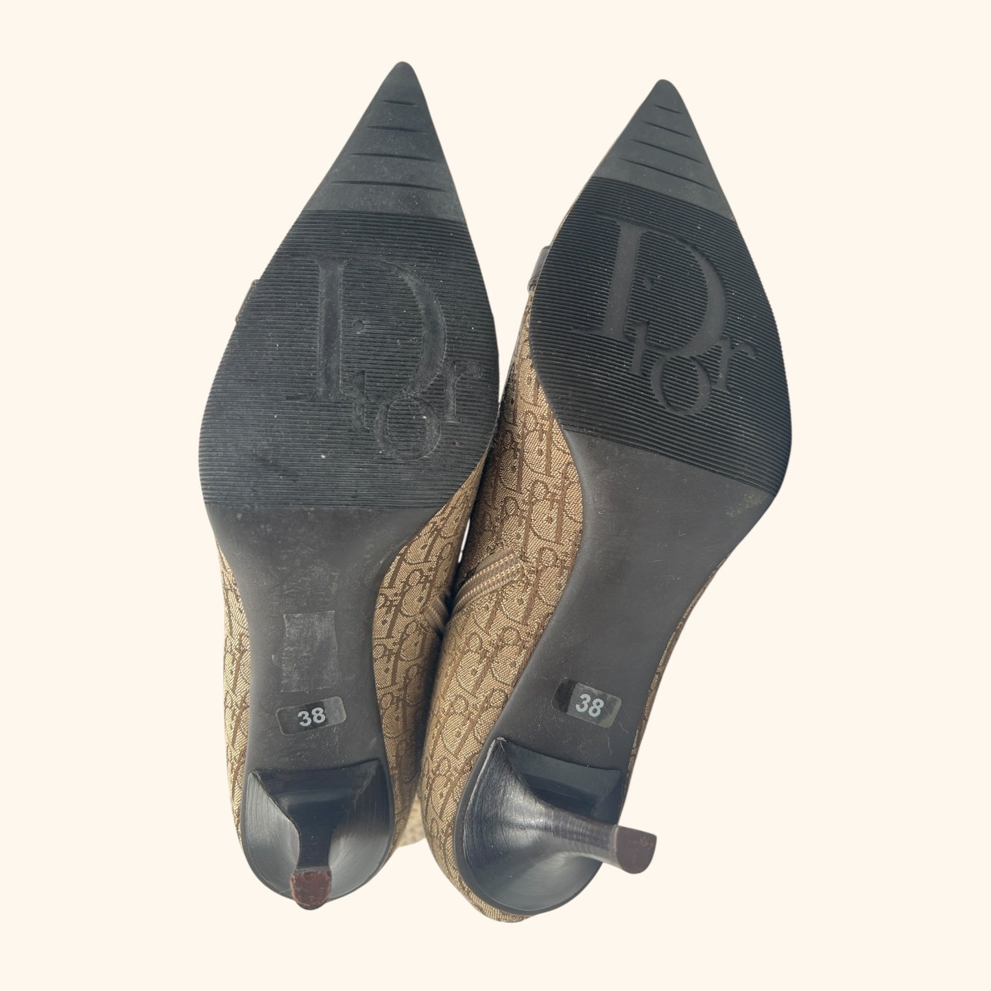 Christian Dior by John Galliano 2000s Monogram Canvas Knee Boots