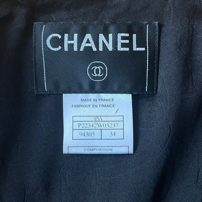 Chanel F/W 2003 Black Wool Snap Detail Jacket
