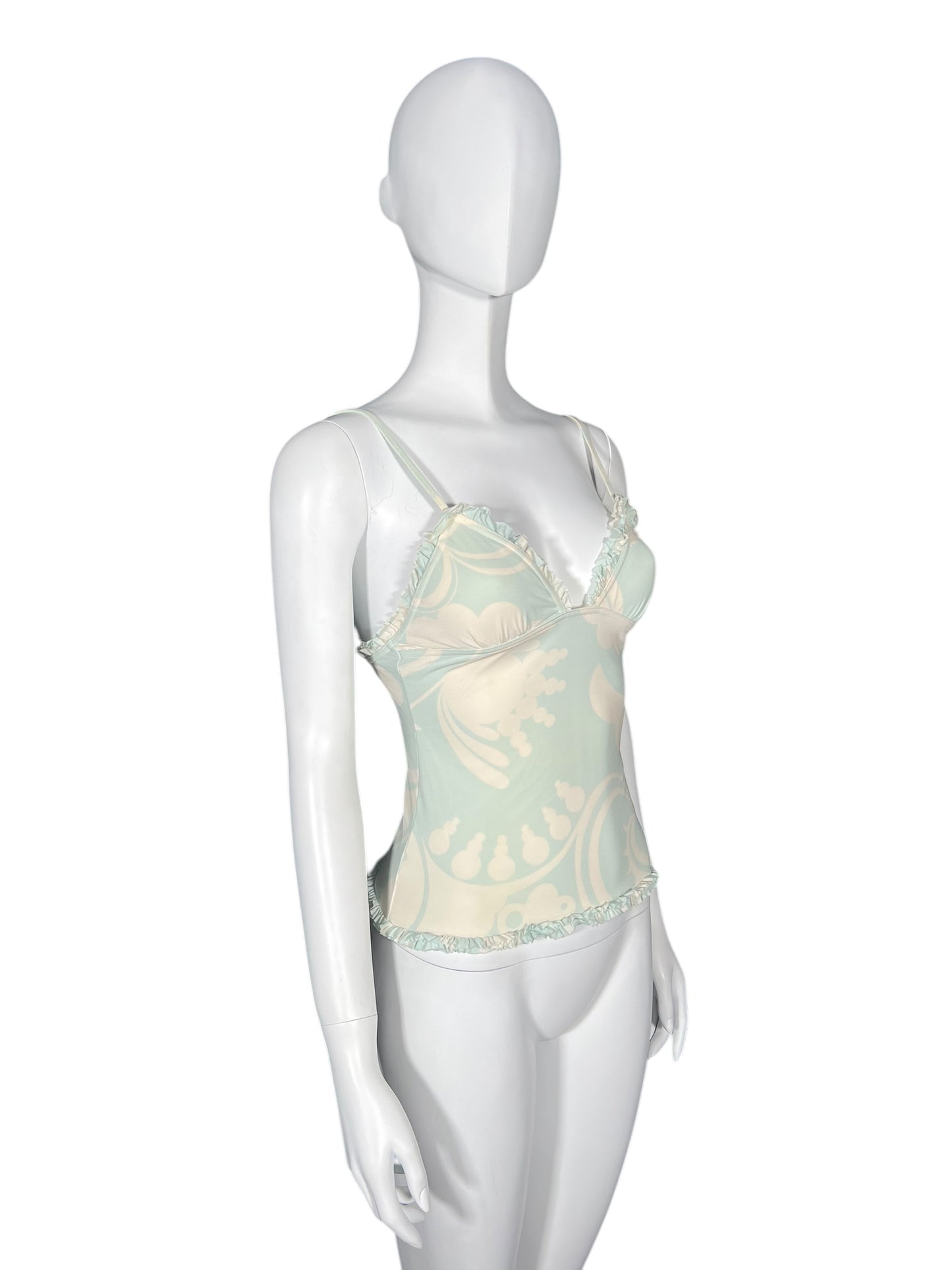 LOUIS VUITTON Pastel Printed Ruffle Trim Camisole (S)