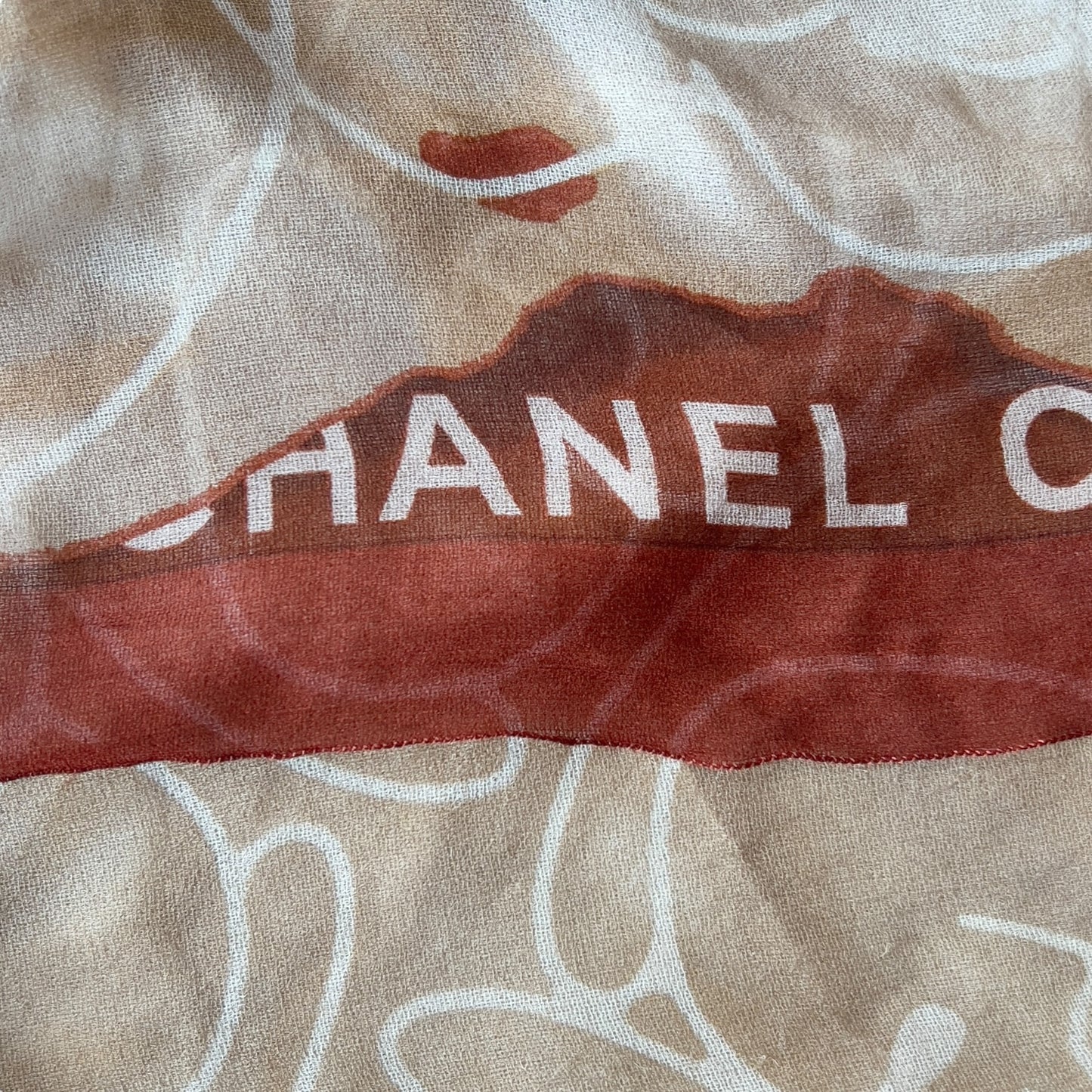 Chanel S/S 1999 Beige Camellia Print Skirt