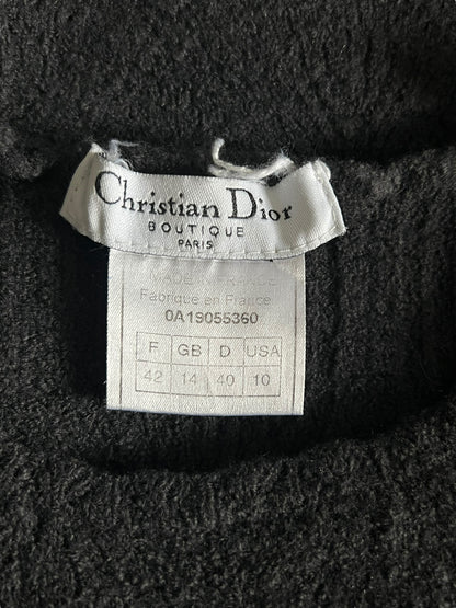 CHRISTIAN DIOR F/W 2000 Anthracite Cropped Knit Tank (XS-S)