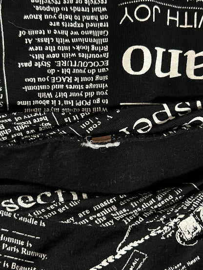 JOHN GALLIANO Iconic Newspaper Print Oversized Top (L)