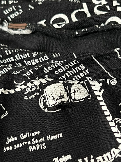 JOHN GALLIANO Iconic Newspaper Print Oversized Top (L)