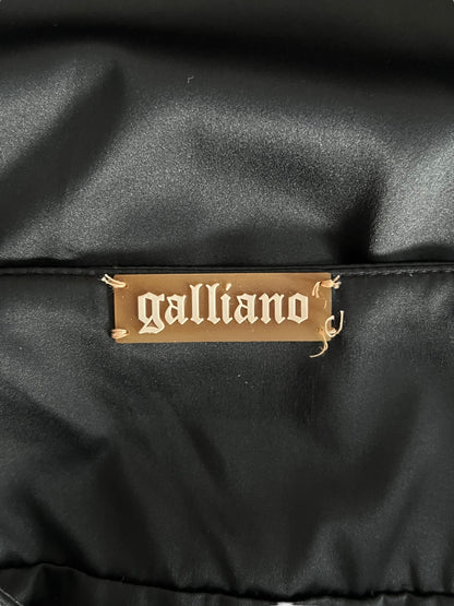 GALLIANO Black Empire-Waist Mini Dress (XS)
