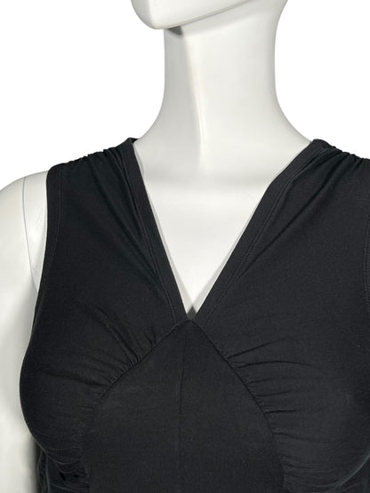 YVES SAINT LAURENT S/S 2003 Tom Ford Ruched Black Sleeveless Top (S)