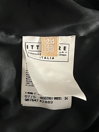 GALLIANO Black Empire-Waist Mini Dress (XS)