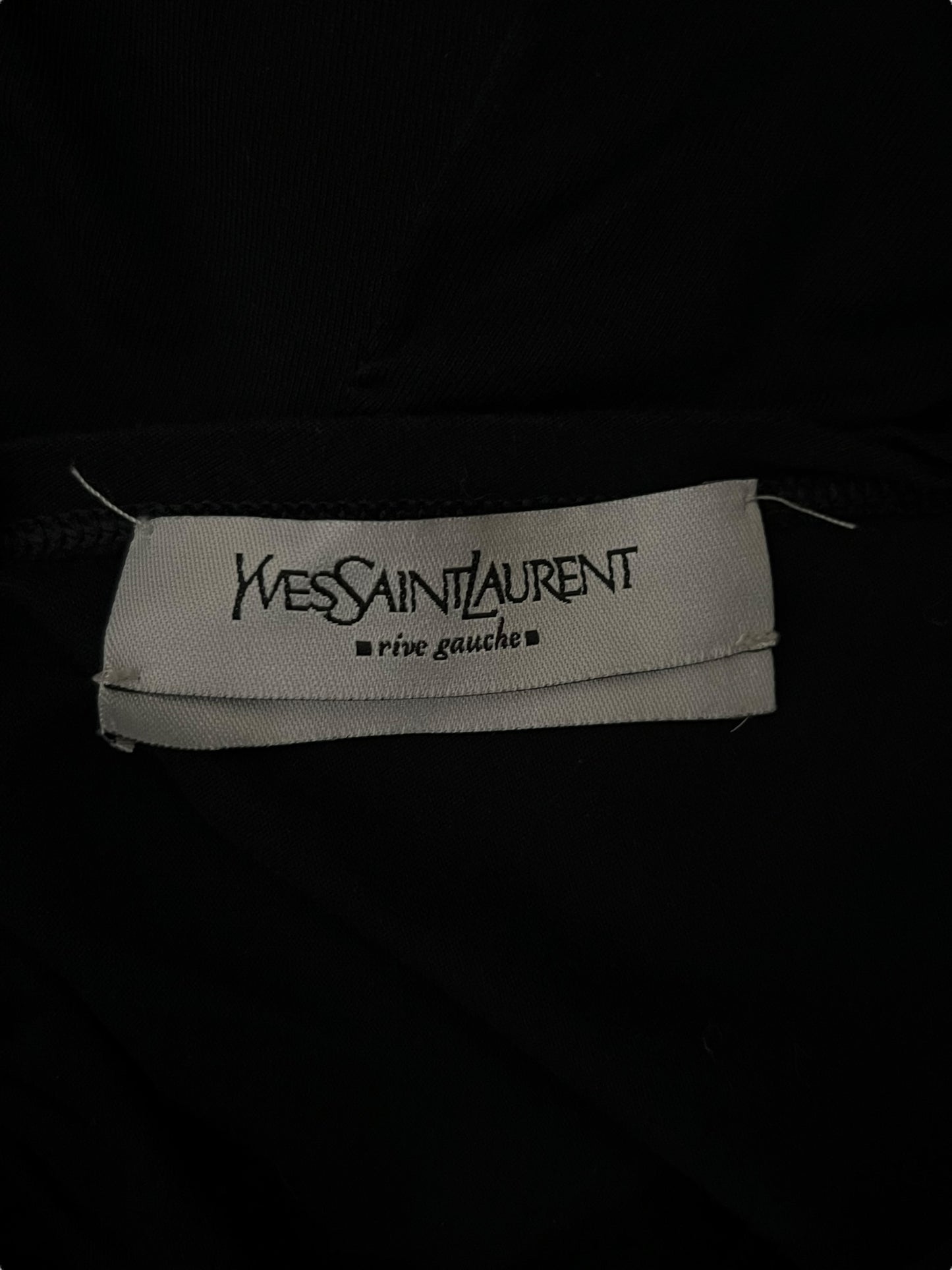 YVES SAINT LAURENT S/S 2003 Tom Ford Ruched Black Sleeveless Top (S)