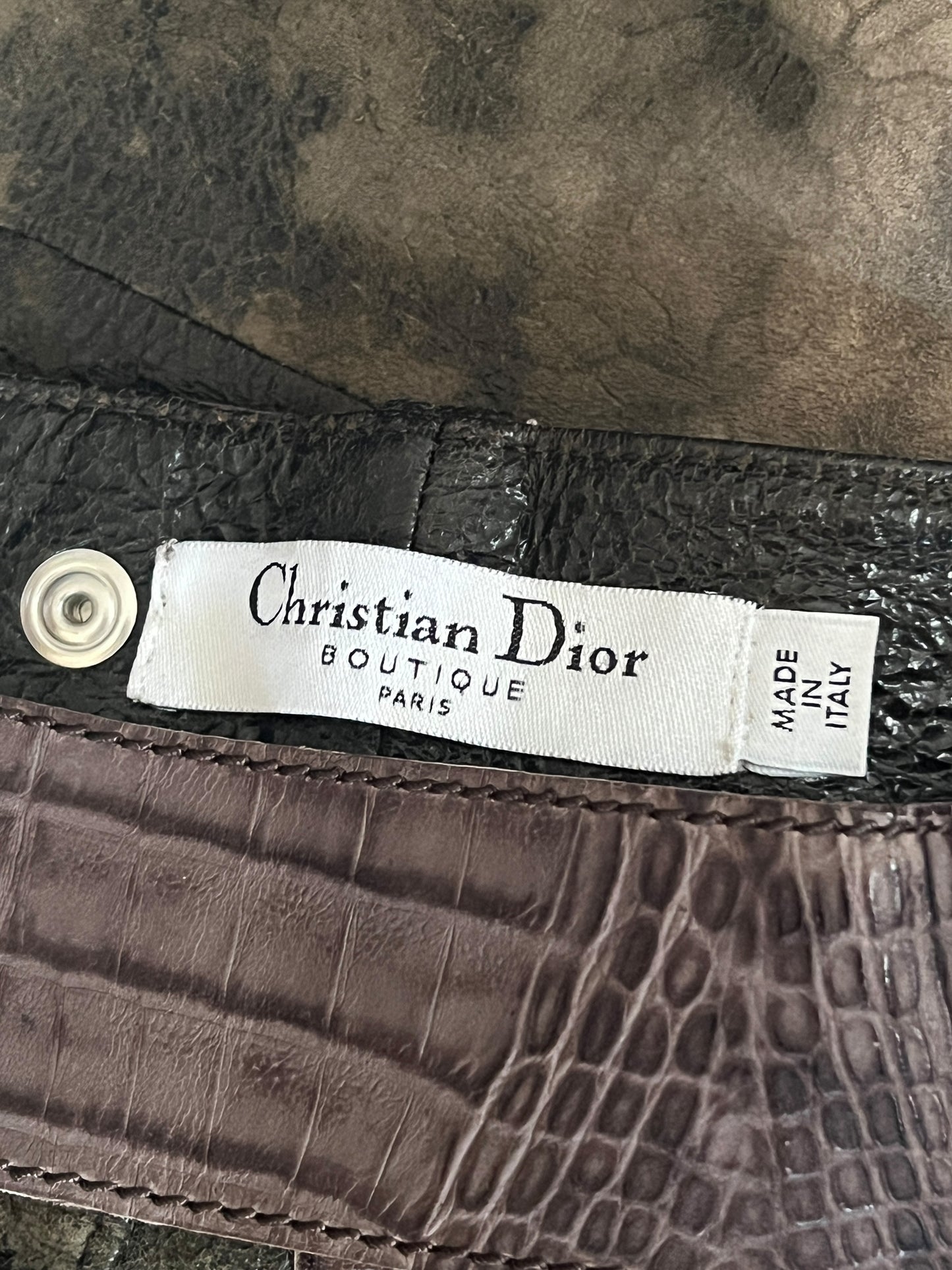 CHRISTIAN DIOR F/W 2006 by John Galliano Cracked Leather and Suede Trousers (L)