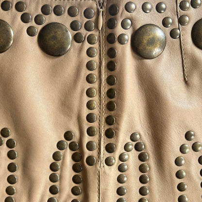 Dolce & Gabbana S/S 2003 Studded Leather Mini Skirt