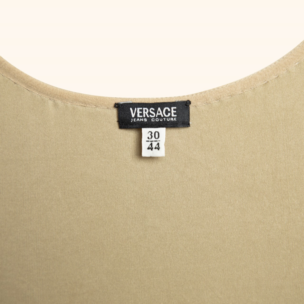 Versace 1990s Embellished Nude Silk Midi Dress